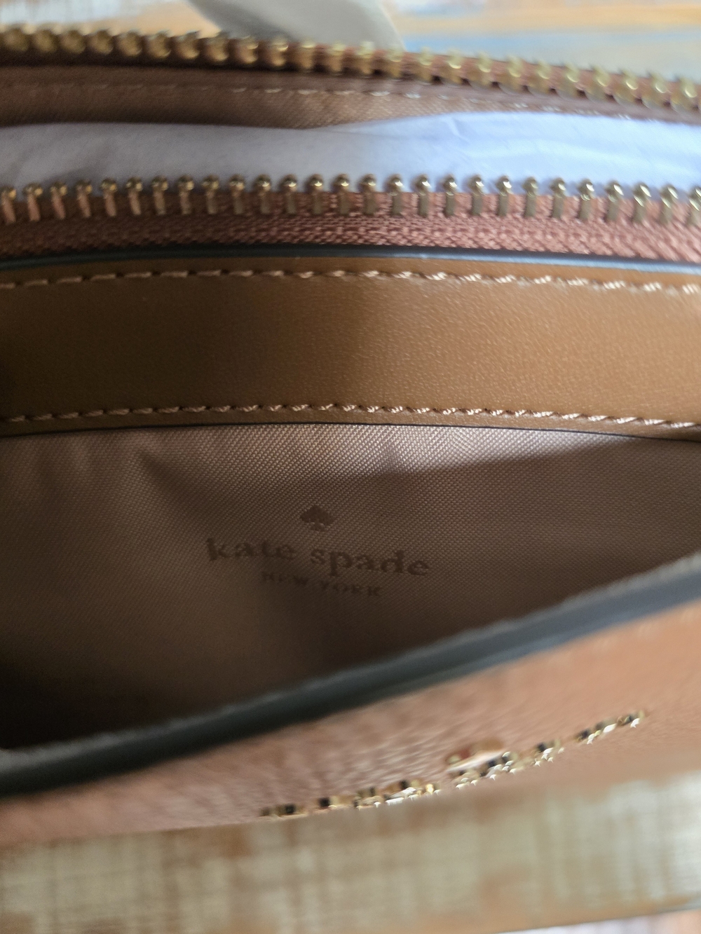 kate spade Brown Pebbled Leather Crossbody Bag - Picture 5 of 7